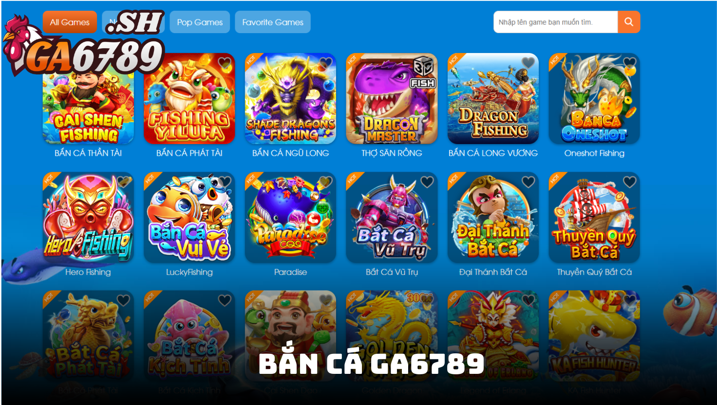 Tìm hiểu về sảnh game bắn cá tại GA6789 có gì hot